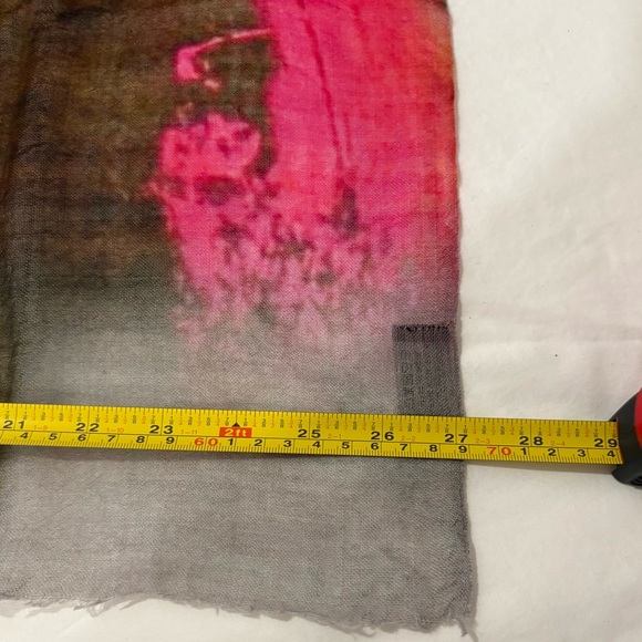 Wool & Silk Graphic Horse Print Scarf - Large Dion Pashmina Wrap - Picture 4 of 5